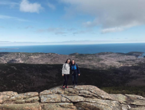 Eva Schneider and Hannah Carlson enjoying the view. (Photo by Demi Dai)